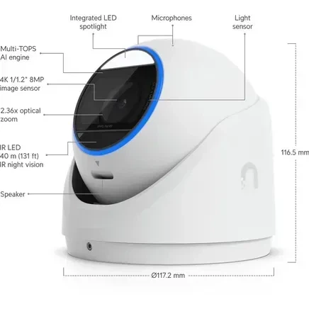 IP-камера Ubiquiti UniFi G6 Pro Turret (UVC-G6-PRO-TURRET-W) - зображення 9