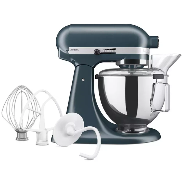 Кухонна машина KitchenAid 4,3 л 5KSM95PSEBS з відкидним блоком, блакитна сталь - изображение 2