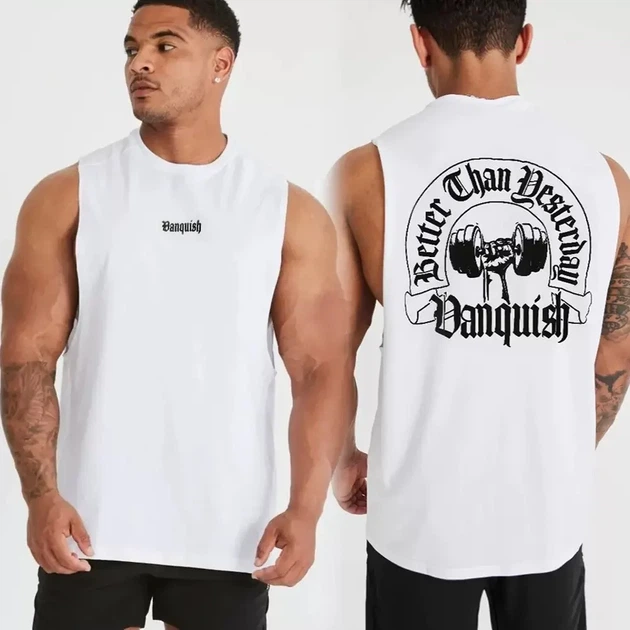 Чоловіча спортивна майка Vanquish Oversize White M - зображення 2