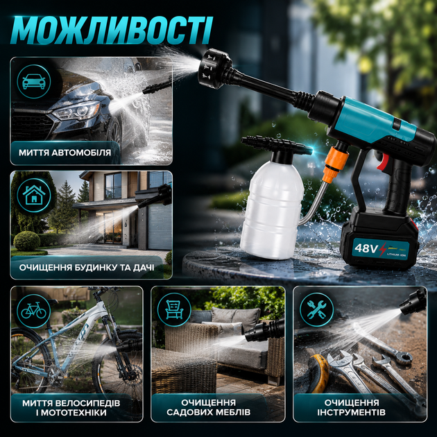 Аккумуляторная мойка высокого давления 48 В - изображение 7