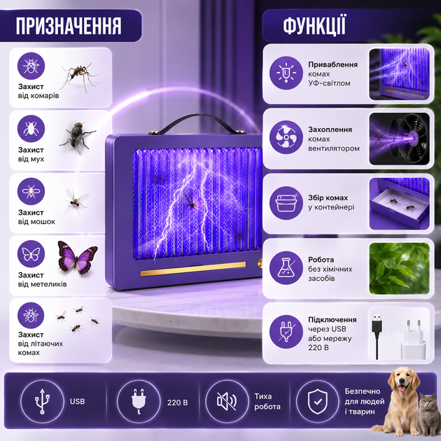 Устройство для уничтожения насекомых Mosquito Killer Lamp Y-13 - изображение 6