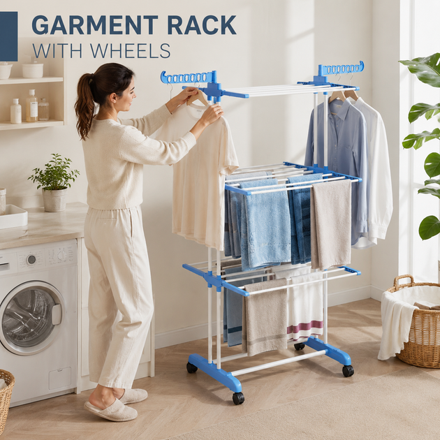 Напольная сушилка для вещей Garment Rack With Wheels — - изображение 11