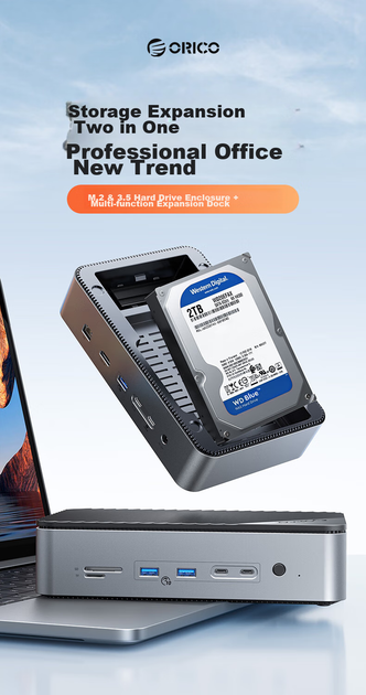 Док-станция ORICO 12-in-1 M.2 & HDD/SSD Black (ORICO-D35M2-BK) - изображение 2