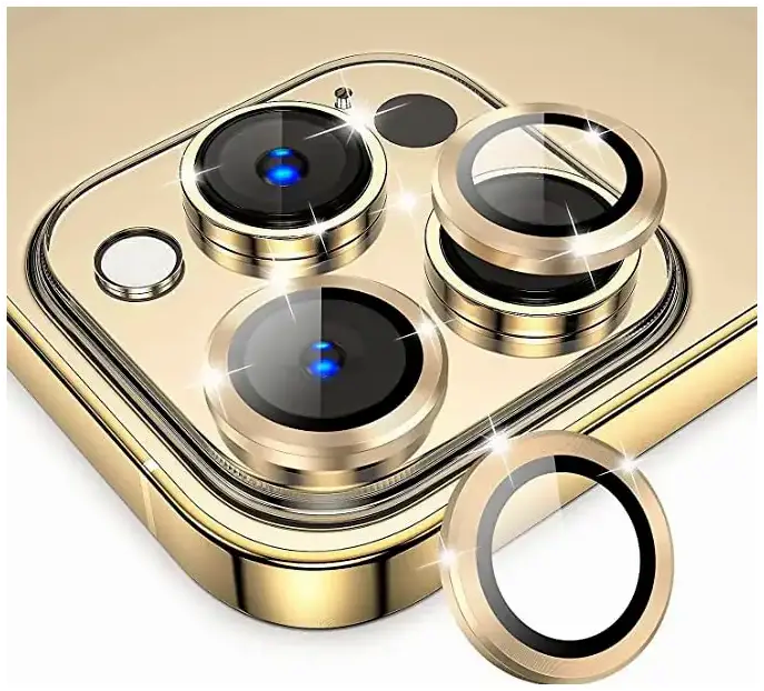 Защитное стекло Camera Glass ударопрочное защита камеры iPhone 13 Pro 13 Pro Max золотистый - Фото 1 Защитное стекло Camera Glass ударопрочное защита камеры iPhone 13 Pro 13 Pro Max золотистый - изображение 1