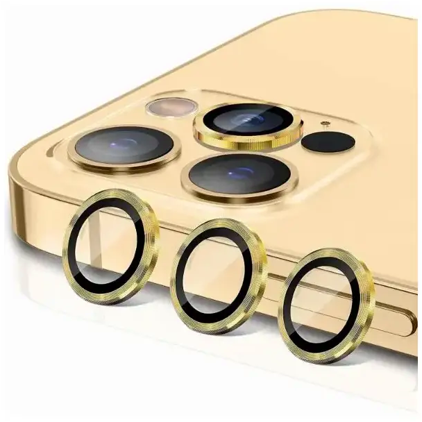 Защитное стекло Camera Glass ударопрочное защита камеры iPhone 13 Pro 13 Pro Max золотистый - Фото 2 Защитное стекло Camera Glass ударопрочное защита камеры iPhone 13 Pro 13 Pro Max золотистый - изображение 2