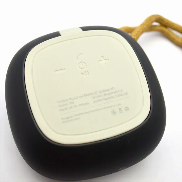 Портативная колонка Bluetooth Yoobao M1 Mini для музыки с аккумулятором 2000 mAh черная 8-12 часов работы - изображение 4