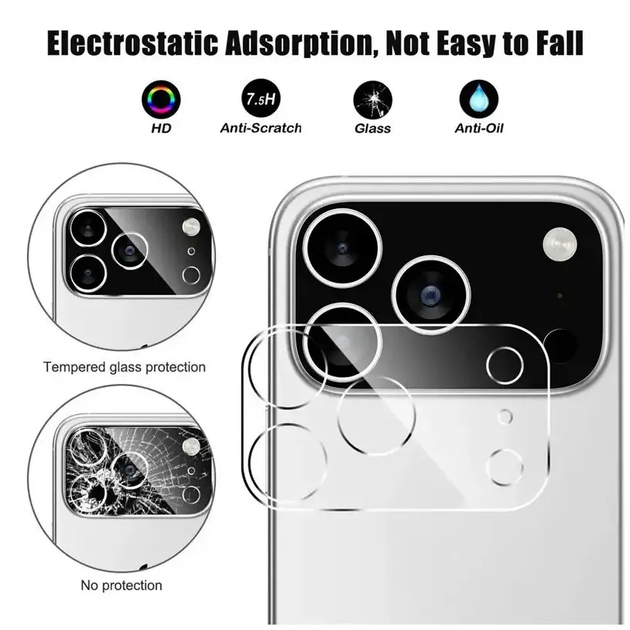 Защитное стекло Camera Glass для iPhone 17 Pro прочное стекло для защиты камеры от царапин и повреждений - Фото 3 Защитное стекло Camera Glass для iPhone 17 Pro прочное стекло для защиты камеры от царапин и повреждений - изображение 3