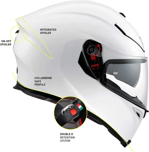 Мотошлем AGV K5 S XL (61-62) White Б/В - изображение 4