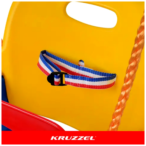 Детские качели 3в1 до 30 кг для дома и сада желто-сине-красные Kruzzel HE0928 - Фото 5 Детские качели 3в1 до 30 кг для дома и сада желто-сине-красные Kruzzel HE0928 - изображение 5