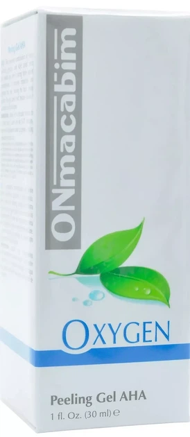Очищающий гель пилинг с AHA кислотами OnMacabim Oxygen Peeling Gel AHA 30ml - Фото 1 Очищающий гель пилинг с AHA кислотами OnMacabim Oxygen Peeling Gel AHA 30ml - изображение 1