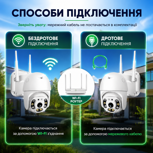 Уличная IP камера видеонаблюдения V380 PRO 4 МП WiFi поворотная наружная камера с удаленным доступом для дома - изображение 2