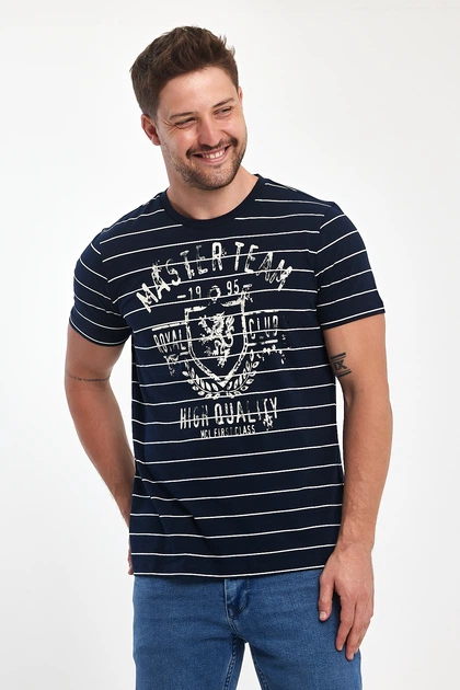 Футболка з принтом Trend Collection 35684 Темно-синій (LACIVERT) XL - Фото 4 Футболка з принтом Trend Collection 35684 Темно-синій (LACIVERT) XL - зображення 4