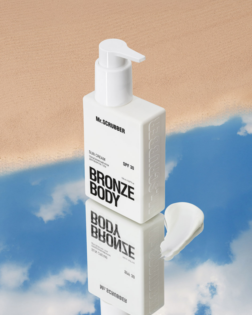Сонцезахисний крем для обличчя і тіла Mr.Scrubber Bronze Body 30 SPF 150 мл - Фото 2 Сонцезахисний крем для обличчя і тіла Mr.Scrubber Bronze Body 30 SPF 150 мл - зображення 2