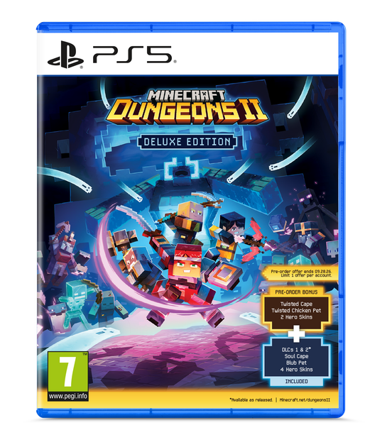 Гра PS5 Minecraft Dungeons II: Deluxe Edition (Blu-ray диск) (5056635624543) - Фото 1 Гра PS5 Minecraft Dungeons II: Deluxe Edition (Blu-ray диск) (5056635624543) - зображення 1