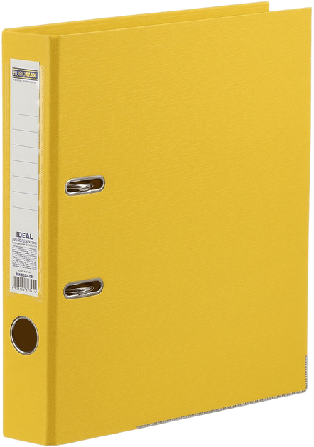 Папка-регистратор Buromax A4 Ideal 50 мм Двусторонняя Желтая (BM.3020-08с) - Фото 1 Папка-регистратор Buromax A4 Ideal 50 мм Двусторонняя Желтая (BM.3020-08с) - изображение 1