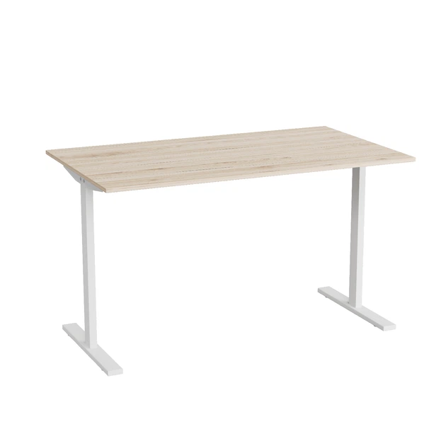 Стол письменный Space Ferrum-decor 750x1400x600 Белый металл ДСП Дуб Сан-Марино 16 мм (SPACE144) - изображение 4