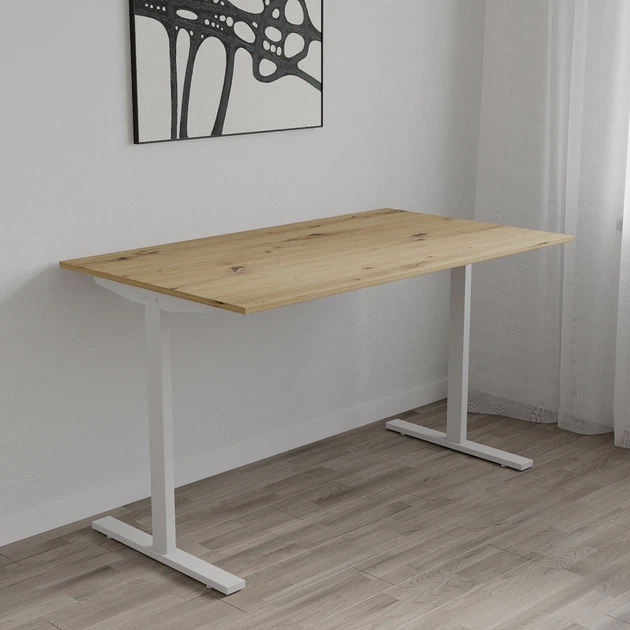 Стіл письмовий Space Ferrum-decor 750x1200x600 Білий метал ДСП Дуб Артезіан 16 мм (SPACE083) - зображення 5