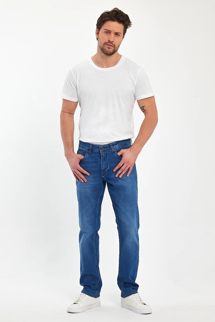 Джинсы slim fit Trend Collection 4223 синий (ORT) 36 - изображение 5