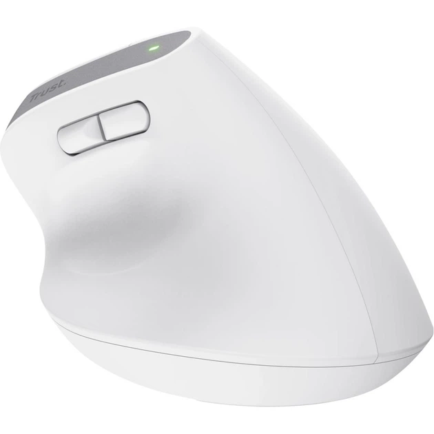 Мишка Trust Bayo+ Ergonomic Wireless/Bluetooth White - Фото 3 Мишка Trust Bayo+ Ergonomic Wireless/Bluetooth White - зображення 3