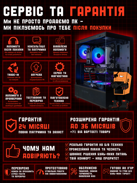 Игровой ПК Eskrimador (RTX 5060 Ti 16GB / Ryzen 5 7500F / 32GB DDR5 / SSD 512GB) - изображение 8