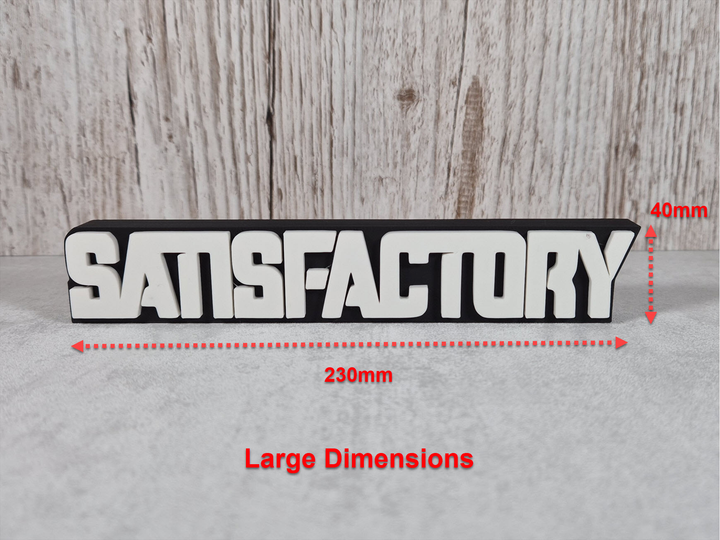 Настольная Табличка Satisfactory Desk Sign Iconic Satisfactory Logo 23 См 3Д Печать - Фото 3 Настольная Табличка Satisfactory Desk Sign Iconic Satisfactory Logo 23 См 3Д Печать - изображение 3
