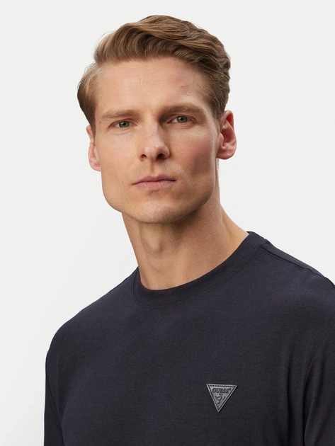 Футболка чоловіча Guess CN SS SMALL PATCH COTTON MODAL M6GI21-K3053-G7V2 S SMART BLUE (7625826089362) - зображення 4