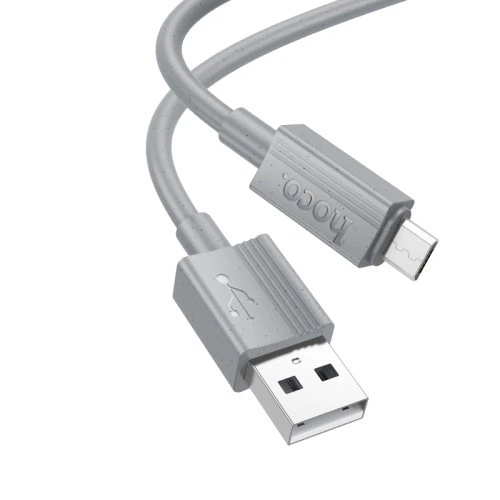 Кабель HOCO X107 Favor charging data cable Micro 3A/1m Gray - Фото 1 Кабель HOCO X107 Favor charging data cable Micro 3A/1m Gray - изображение 1
