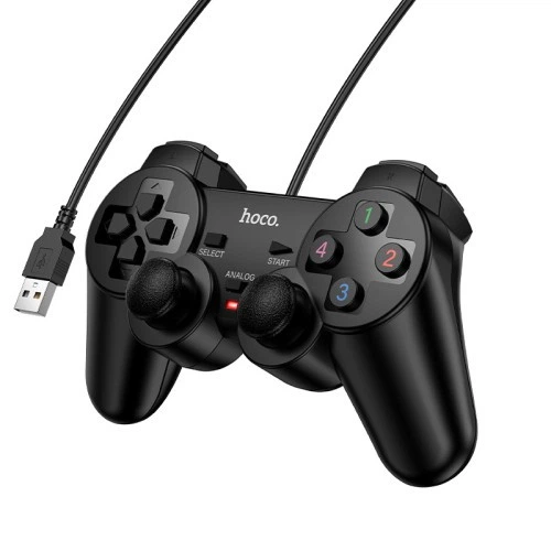 Дротовий ігровий контролер HOCO GA3 Fast link (PC) USB cable 1,5m black - Фото 1 Дротовий ігровий контролер HOCO GA3 Fast link (PC) USB cable 1,5m black - изображение 1