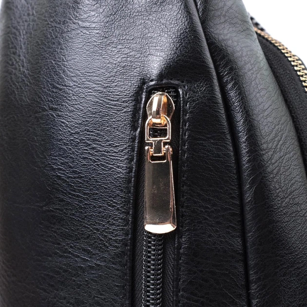 Жіноча сумка з однією лямкою через плече з екошкіри Vintage 22759 Чорна - Фото 6 Жіноча сумка з однією лямкою через плече з екошкіри Vintage 22759 Чорна - зображення 6