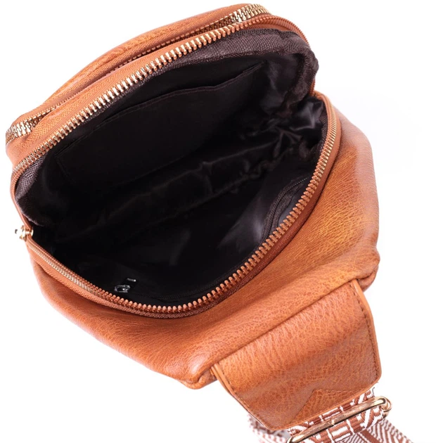 Женская сумка с одной лямкой через плечо из экокожи Vintage 22758 Рыжая - Фото 7 Женская сумка с одной лямкой через плечо из экокожи Vintage 22758 Рыжая - изображение 7