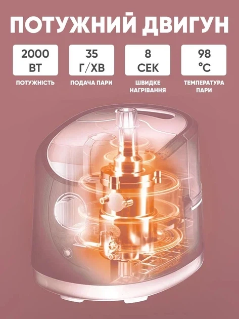 Вертикальний відпарювач з дошкою для прасування 1800 Вт 1,8 л для одягу і тканин з регулюванням температури - изображение 4
