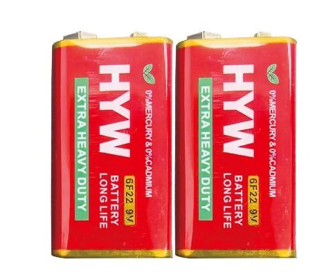 Батарейка HYW Крона 6LF229V 9В 9V Батарея Extra heavy duty Красная - изображение 5
