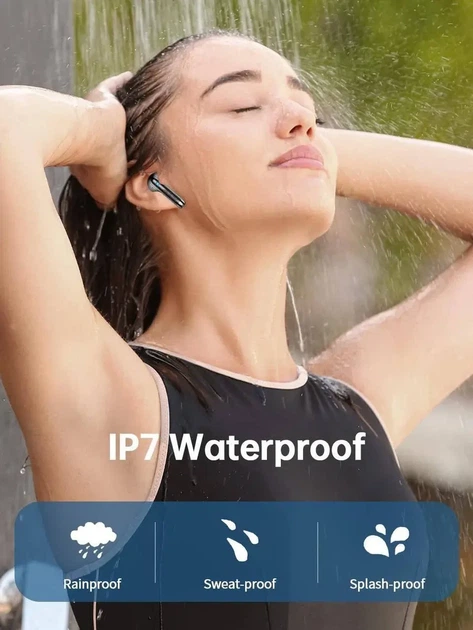 Наушники беспроводные Bluetooth Wasart J55 TWS IP7 с кейсом 40 часов USB-C - изображение 5