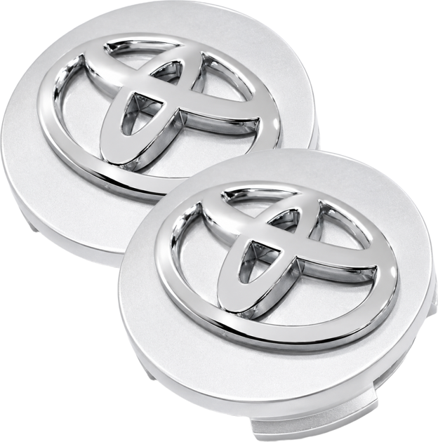 Комплект автомобильных колпаков (заглушек) на литые диски Toyota 62/62 мм 2 шт Silver (RCS0034) - Фото 1 Комплект автомобильных колпаков (заглушек) на литые диски Toyota 62/62 мм 2 шт Silver (RCS0034) - изображение 1
