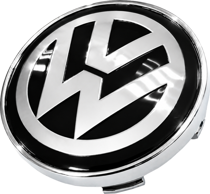 Комплект автомобильных колпаков (заглушек) на литые диски Volkswagen T60 60/60 мм 2 шт Black (RCS0035) - изображение 3