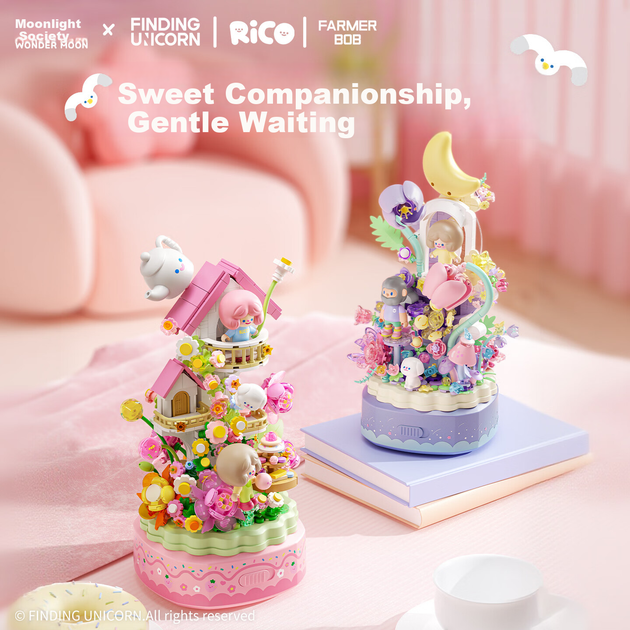 Музыкальная шкатулка Moonlight Society x RiCO «Единорог» — модный подарок для девочек на чаепитие с цветами. - зображення 8