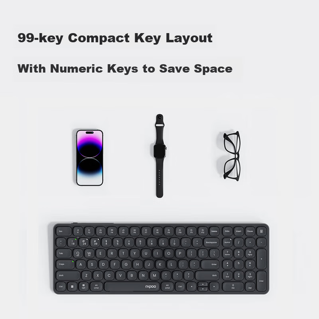 Комплект беспроводной Rapoo 9350S Wireless/Bluetooth Dark Gray - изображение 9
