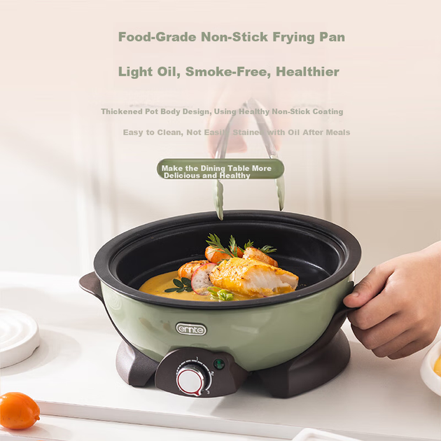 Кастрюля ERNTE Small Green Pot электрическая 2л, для 2-3 человек, оливково-зеленая, EHP-25012S - изображение 6