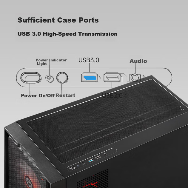 Корпус Enermax Fengyu K1 Black - изображение 7