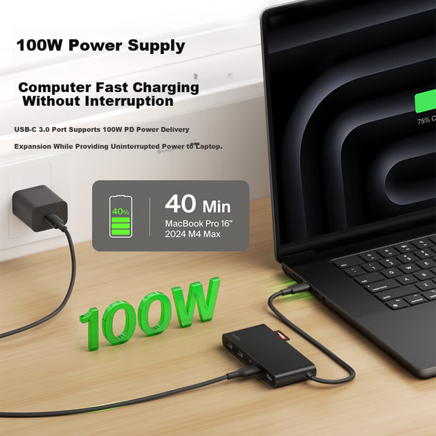Док-станція BELKIN Type-C 7-в-1 для iPad та Mac PD 100Вт HDMI USB/SD AVC023 - зображення 6