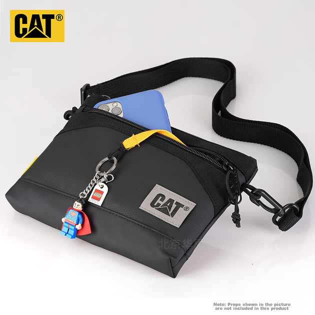 Сумка CAT Crossbody, модна сумка через плече, легка сумка для телефону, маленька сумка з ПУ, повсякденна сумка, модна та міцна, подарунок на день народження, чорна, 84632 - зображення 9