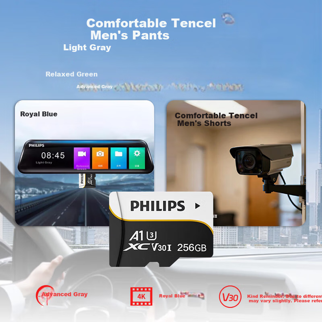 Карта памяти PHILIPS microSDXC 256GB UHS-I U3 V30 A1 + SD-адаптер (FM23TF-K) - изображение 6
