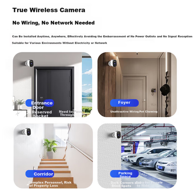 Беспроводная Wi-Fi камера Lenovo для дверного проема и коридора, питание от батареи, магнитное крепление, не требует сверления, для использования внутри и снаружи помещений, HD-качество, удаленный мониторинг. - Фото 4 Беспроводная Wi-Fi камера Lenovo для дверного проема и коридора, питание от батареи, магнитное крепление, не требует сверления, для использования внутри и снаружи помещений, HD-качество, удаленный мониторинг. - изображение 4
