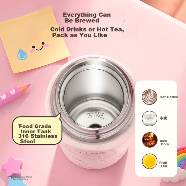 Термостакан MINISO Sanrio 316 Magic Bullet, 500 мл, синій - зображення 8