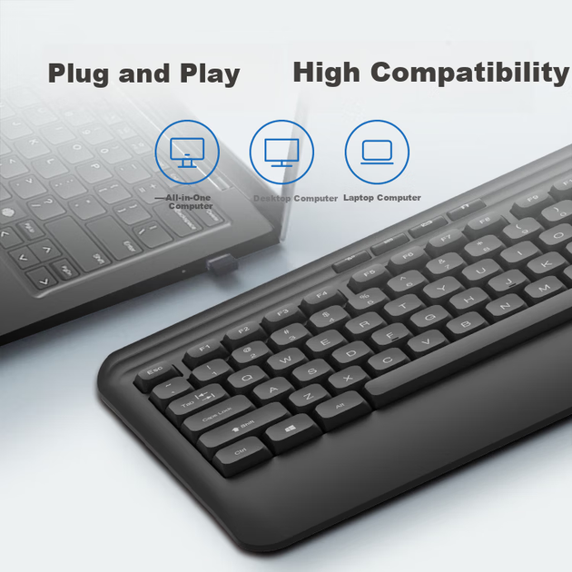 Клавиатура беспроводная Lenovo ThinkPlus K320 Pro Wireless Черный - изображение 5