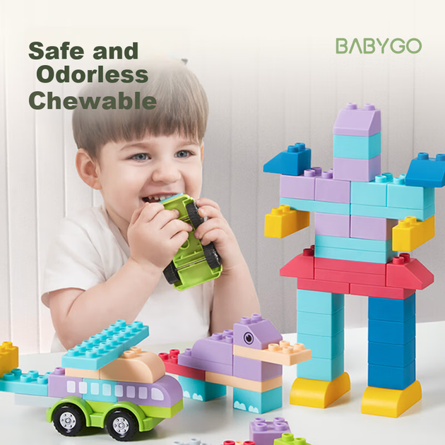 Блоки строительные BG-BABYGO силиконовые для зубов, 6мес+ - изображение 4