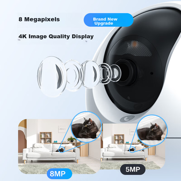 Ezviz C6c 4K WiFi/4G Дворежимна безперебійна мережа 4G 8MP Ultra HD Розумна бездротова домашня камера безпеки зі штучним інтелектом - Фото 8 Ezviz C6c 4K WiFi/4G Дворежимна безперебійна мережа 4G 8MP Ultra HD Розумна бездротова домашня камера безпеки зі штучним інтелектом - изображение 8