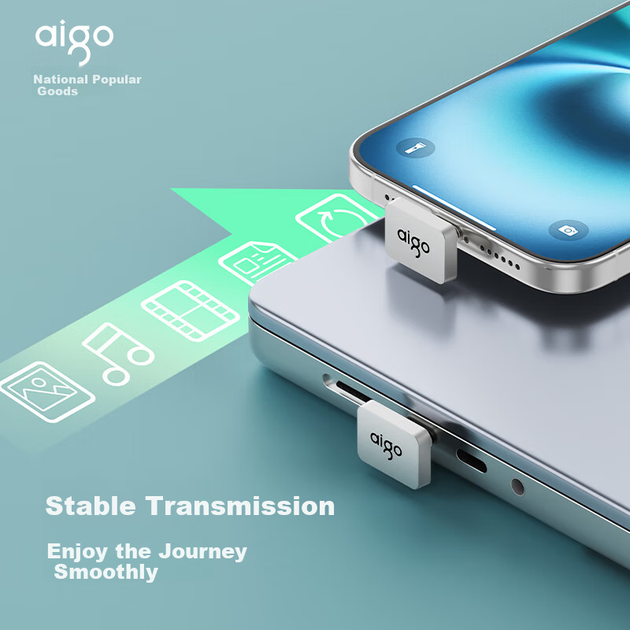 Автомобільний флеш-накопичувач Aigo 32GB USB2.0 C1C Mini Version, сріблястий, металевий USB-накопичувач типу C, сумісний із телефонами та комп'ютерами - зображення 8