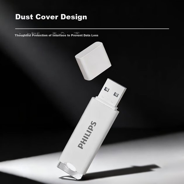Флеш-накопичувач PHILIPS 256 ГБ USB 3.2, 10 UA, перлинно-білий, оновлена версія, милий USB-накопичувач зі швидкістю 180 МБ/с для розширення комп'ютера, офісу, навчання - зображення 8