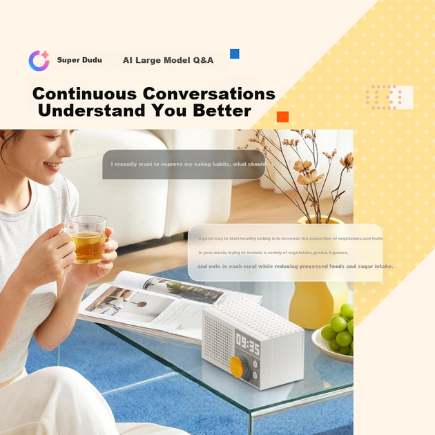 Xiaodu Smart Speaker Set Fun Set Edition [Super Xiaodu] Мінімалістичний модний дизайн ШІ велика модель Bluetooth-колонка Голосова настільна колонка Музика Радіо DJ Подарунок - зображення 6
